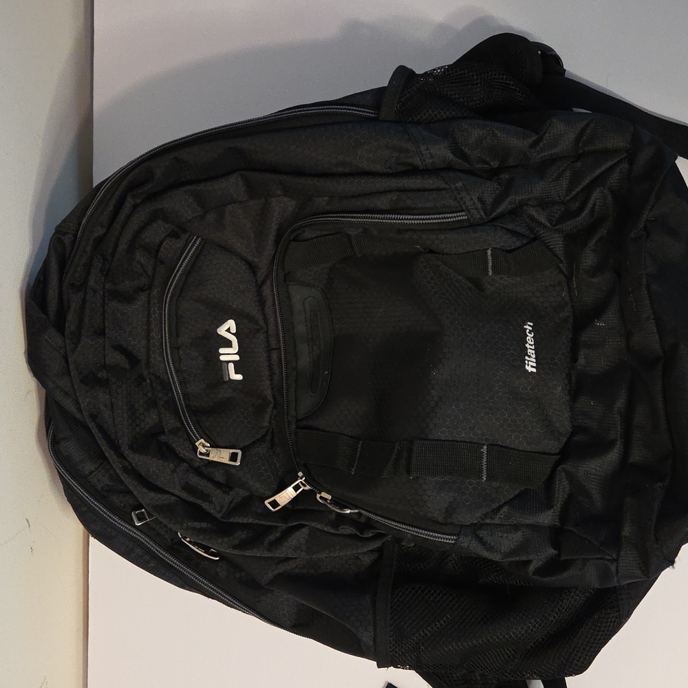 Fila Black Multi-Compartment Backpack